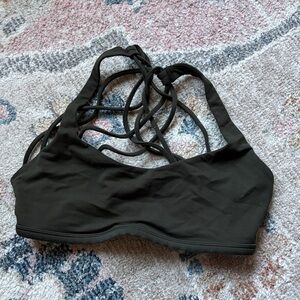 Olive green Strappy Women's Bralette